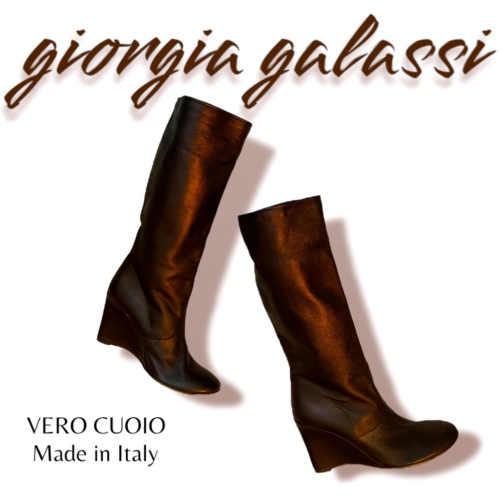 Giorgia Galassi Boot Size 8 in Burgundy